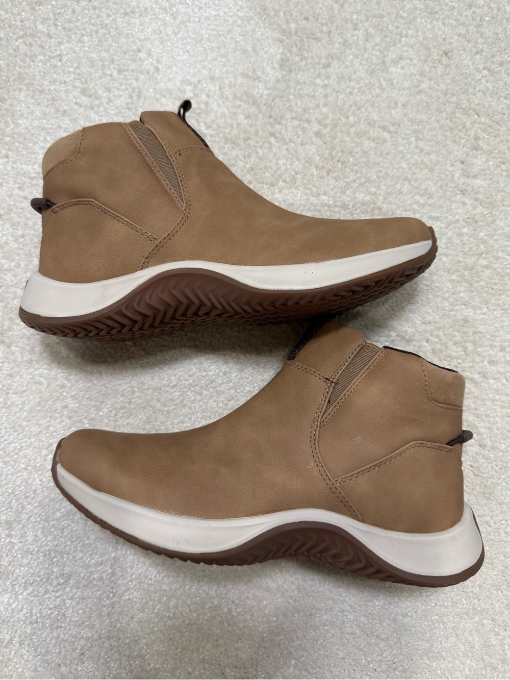 Ryka Embrace Water Repellent Ankle Boots Sneaker Booties Tan Casual Size 8